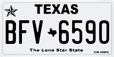 TX license plate BFV6590
