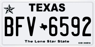 TX license plate BFV6592