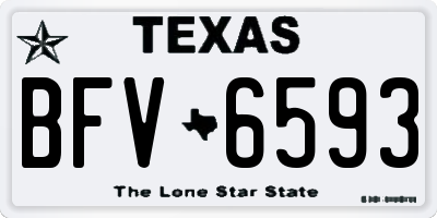 TX license plate BFV6593