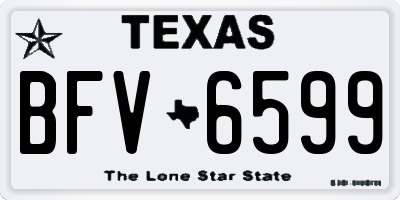 TX license plate BFV6599