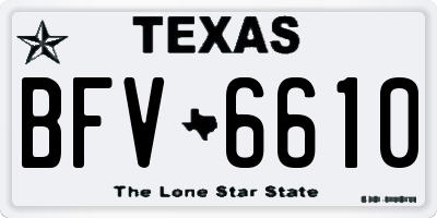 TX license plate BFV6610