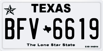 TX license plate BFV6619