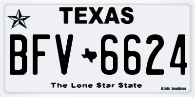 TX license plate BFV6624