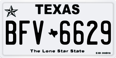 TX license plate BFV6629