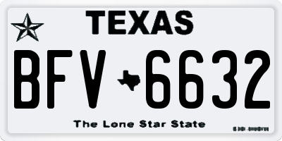 TX license plate BFV6632