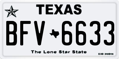 TX license plate BFV6633