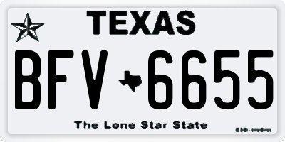TX license plate BFV6655