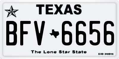 TX license plate BFV6656