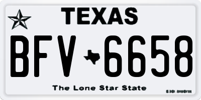 TX license plate BFV6658