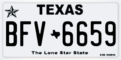 TX license plate BFV6659