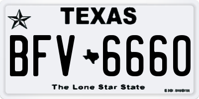 TX license plate BFV6660