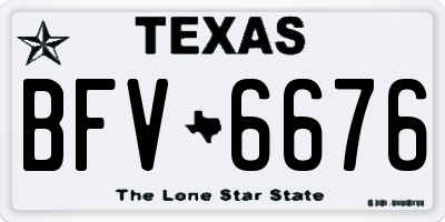 TX license plate BFV6676