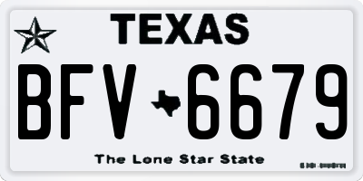 TX license plate BFV6679