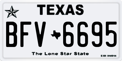 TX license plate BFV6695