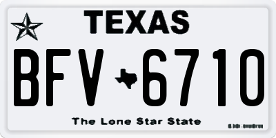 TX license plate BFV6710