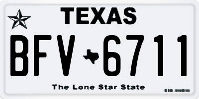 TX license plate BFV6711