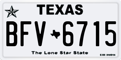 TX license plate BFV6715