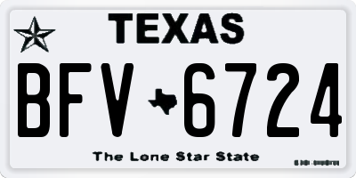TX license plate BFV6724
