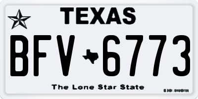 TX license plate BFV6773