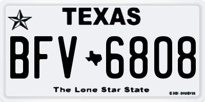 TX license plate BFV6808
