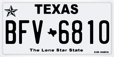 TX license plate BFV6810