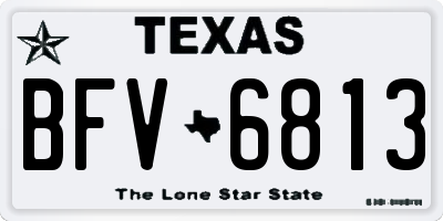 TX license plate BFV6813
