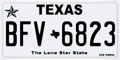 TX license plate BFV6823