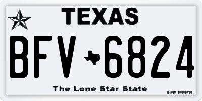TX license plate BFV6824