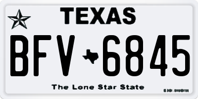 TX license plate BFV6845