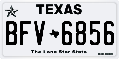 TX license plate BFV6856