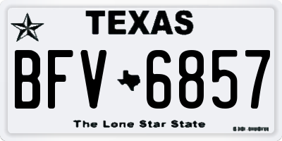 TX license plate BFV6857