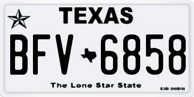 TX license plate BFV6858