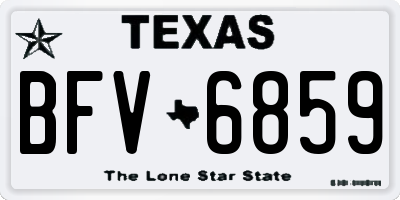 TX license plate BFV6859