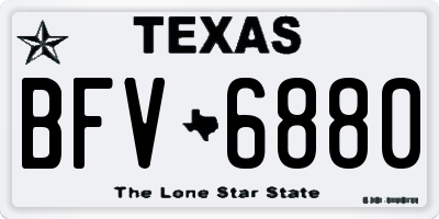 TX license plate BFV6880