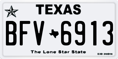 TX license plate BFV6913