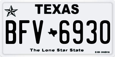 TX license plate BFV6930