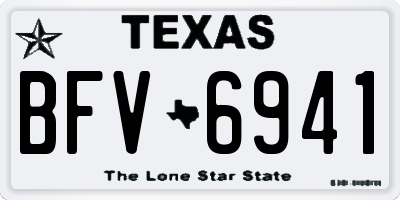 TX license plate BFV6941
