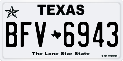 TX license plate BFV6943