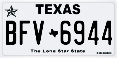 TX license plate BFV6944
