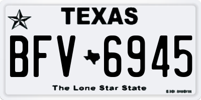 TX license plate BFV6945