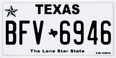 TX license plate BFV6946