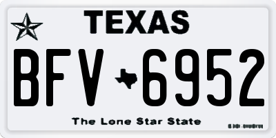 TX license plate BFV6952