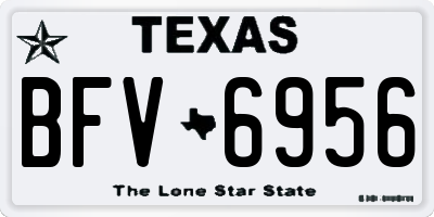 TX license plate BFV6956