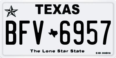 TX license plate BFV6957