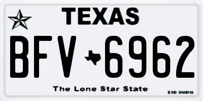 TX license plate BFV6962