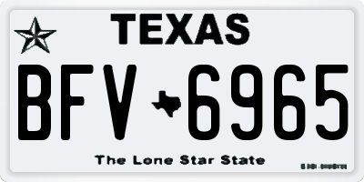 TX license plate BFV6965