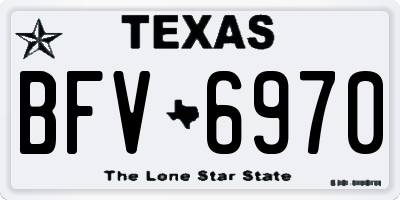 TX license plate BFV6970