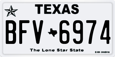 TX license plate BFV6974