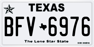 TX license plate BFV6976