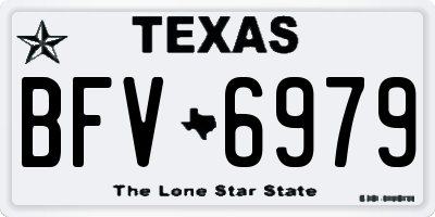 TX license plate BFV6979